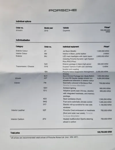 Porsche Cayenne 2019, 121900 км, за 43500000 KRW - фото 20